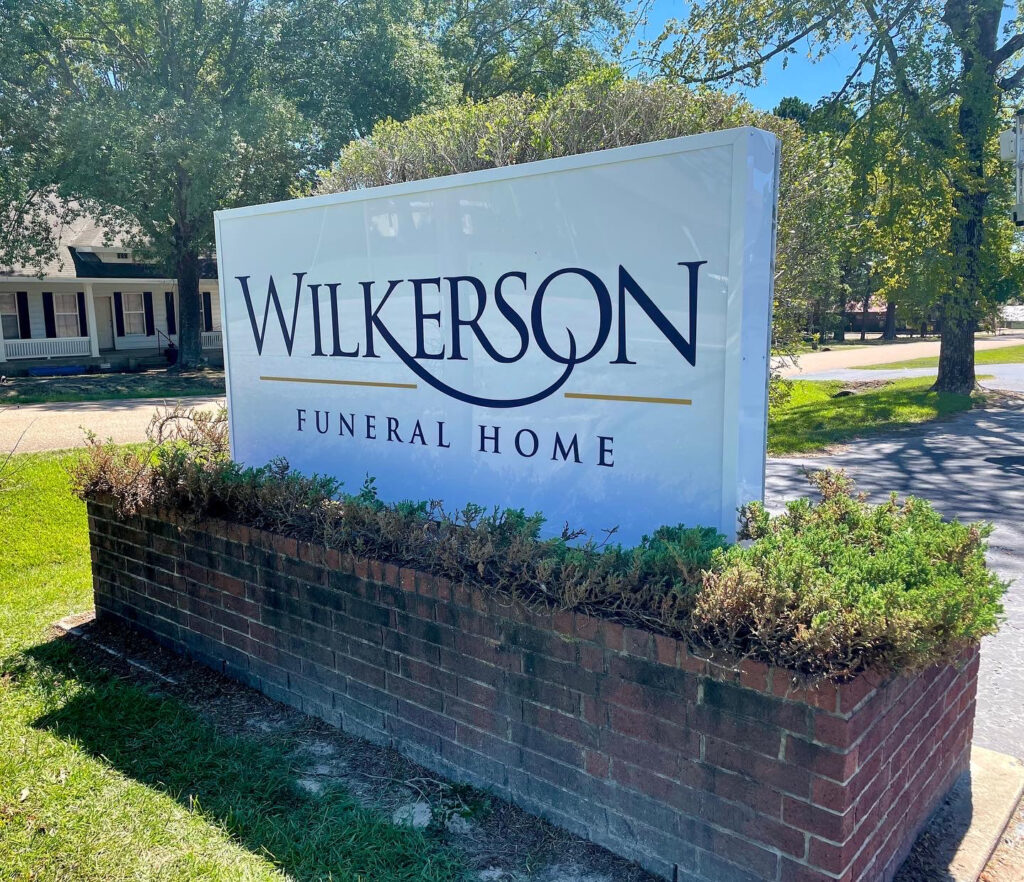 Monument Sign for Wilkerson Funeral Home